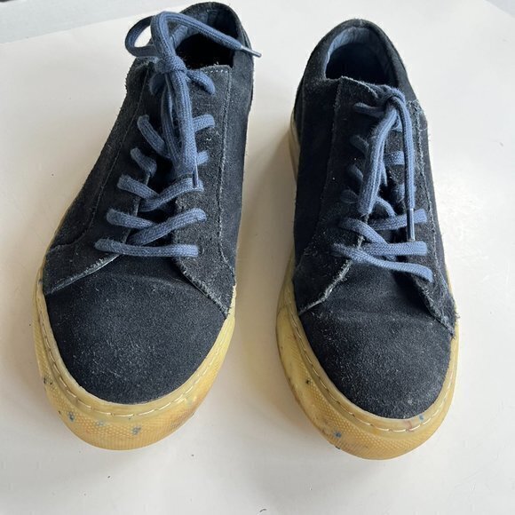 Moods of Norway Sandnes Low Top Sneakers Navy Lace Up Athletic Size 41 US Size 8 - Picture 4 of 10